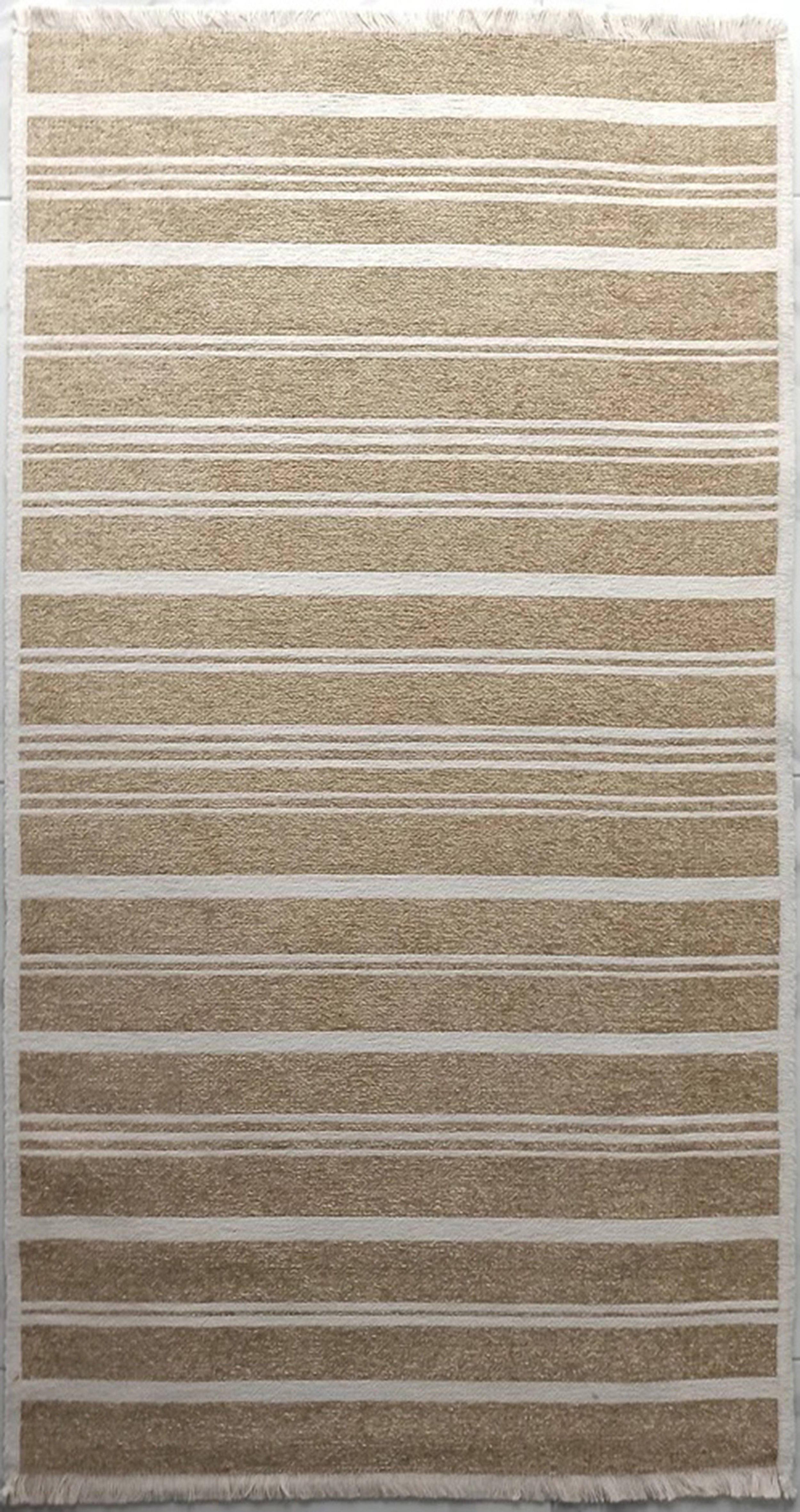 Gama Reversible Kilim Beige & White Rug - famerugs