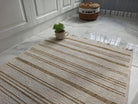 Gama Reversible Kilim Beige & White Rug - famerugs