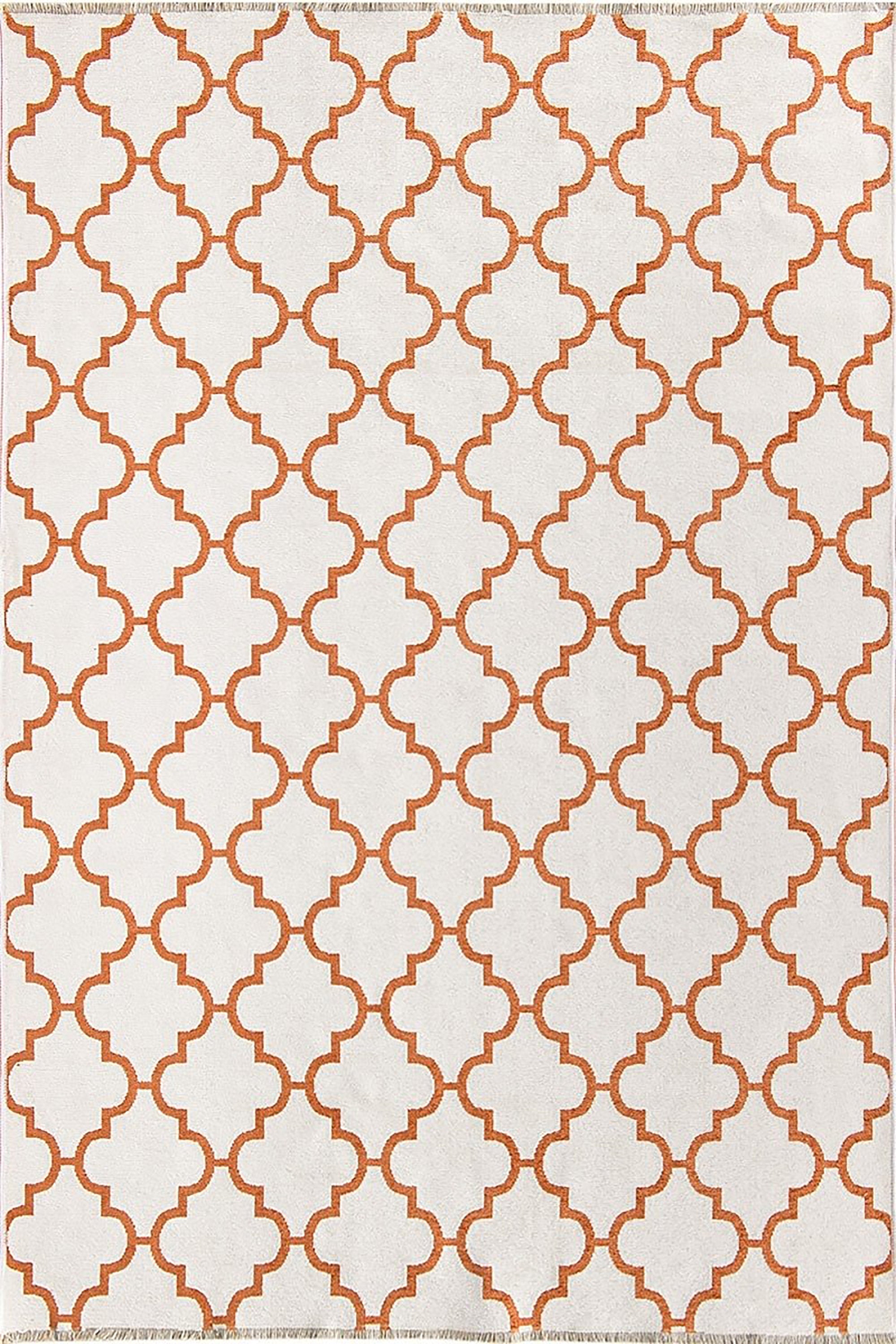 Aicha2 Moroccan Modern Orange Rug - famerugs