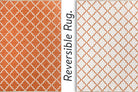 Aicha2 Moroccan Modern Orange Rug - famerugs