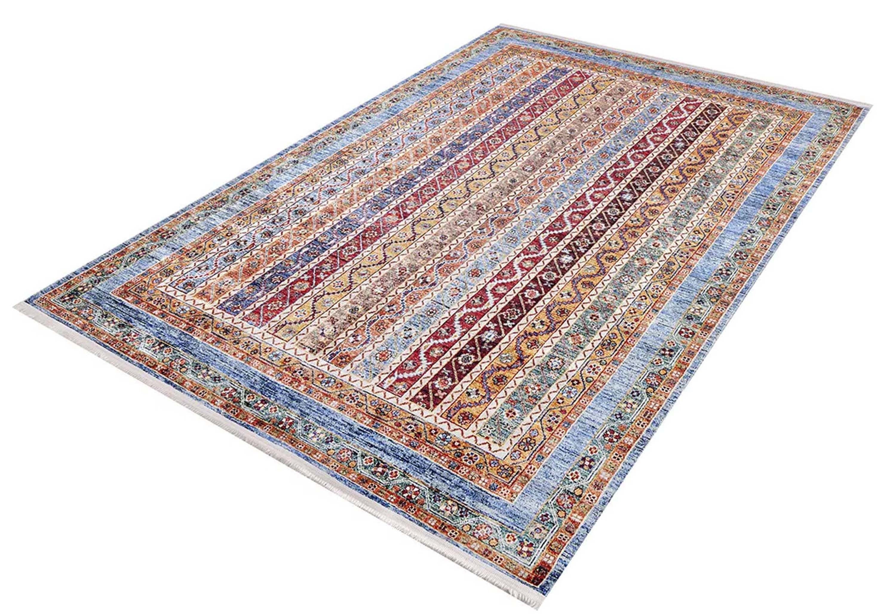 2x3 Turkish Rug, Orange Blue Rugs, Small Area Rugs 3x5 4x6 Traditional Vintage Design Rugs For Kitchen Bathroom Bedside Bedroom Entryway - famerugs