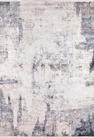 Bayda Turkish Distressed Abstract Gray Ivory Rug - famerugs