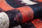 Afaf Turkish Orange Black Beige Kilim Rug - famerugs