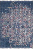 Fiona Floral Turkish Teal Blue Rug - famerugs