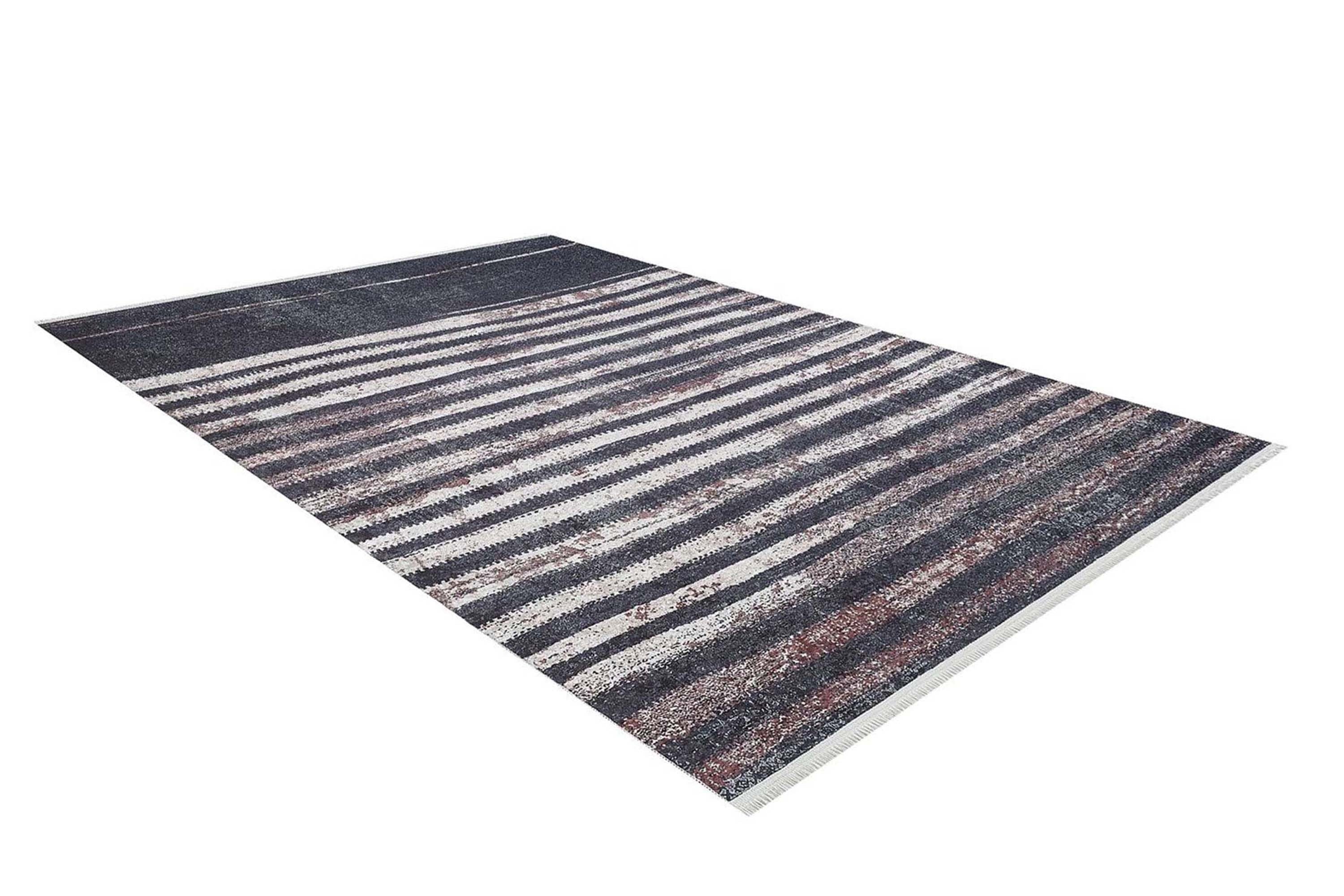 Hanan Turkish Distressed Faded Black Rug - famerugs