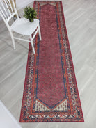 Cheka Turkish Red Beige Runner - famerugs