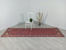 Cheka Turkish Red Beige Runner - famerugs