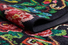 Floria Rose Black Karabagh Kilim Rug - famerugs