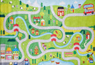 City Map Kids Green Play Rug - famerugs