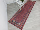 Cheka Turkish Red Beige Runner - famerugs