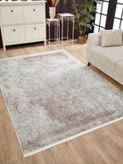 Fona Distressed Turkish Neutral Beige Muted Brown Rug - famerugs