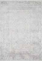 Diala Neutral Distressed Turkish White Gray Rug - famerugs