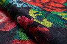 Floria Rose Black Karabagh Kilim Rug - famerugs