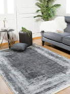 Alae Abstract Distressed Neutral Gray Rug - famerugs